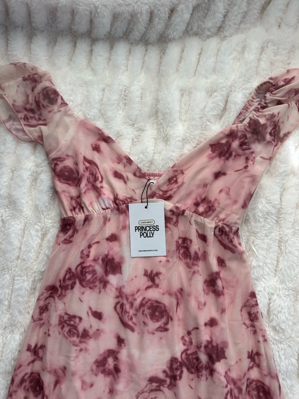 NWT Princess Polly Trigg Mini Dress - Pink Floral Size 2 - Picture 4 of 9